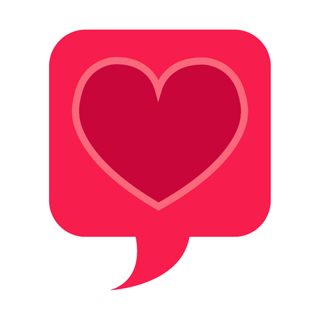 Heart in a message box vector iconのイラスト素材