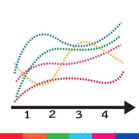 Business data graph iconのイラスト素材