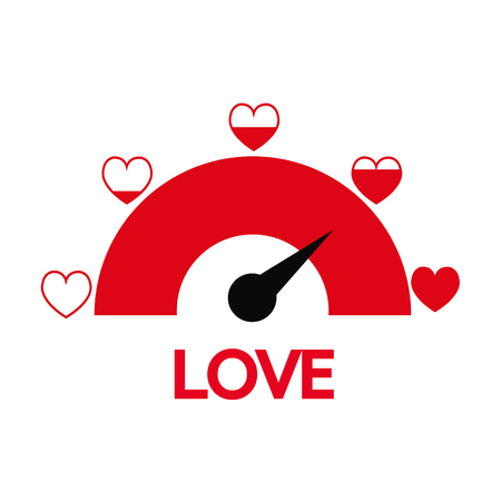 Valentine's day card idea Love meterのイラスト素材