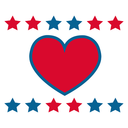 Heart with the stars vector iconのイラスト素材