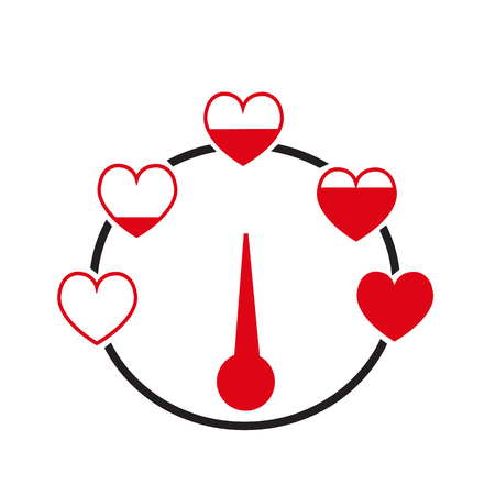 Valentine's day card idea Love meterのイラスト素材