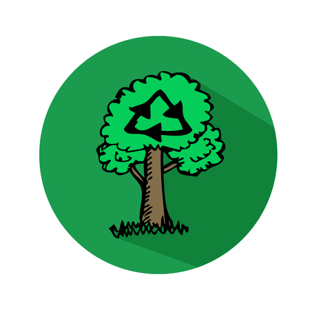 Hand drawn tree iconのイラスト素材