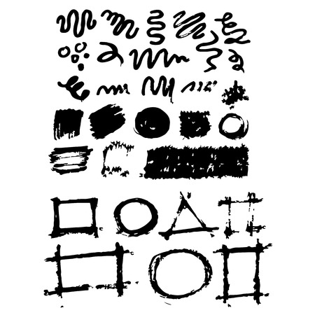 Hand drawn ink sketch lineのイラスト素材