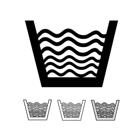 laundry symbol icon vectorのイラスト素材