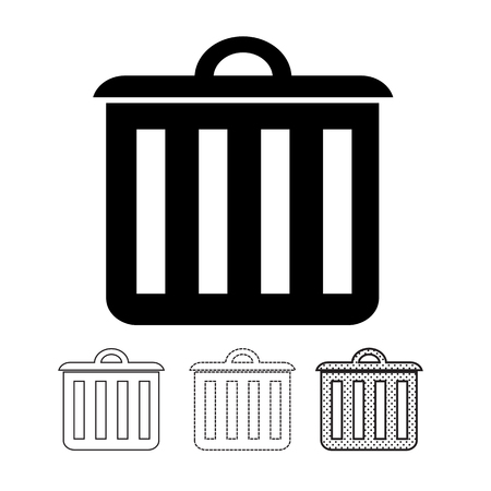 trash can iconのイラスト素材
