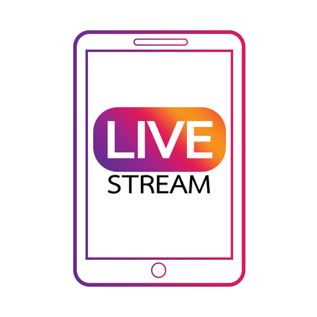 Live Streaming online sign vector designのイラスト素材