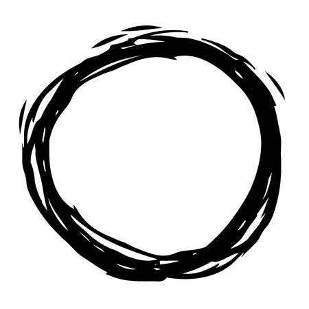 Vector hand drawn brush stroke ink sketch lineのイラスト素材