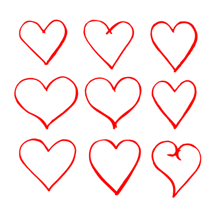 Hand drawn heart icon signのイラスト素材