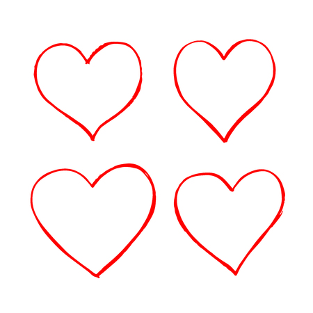 Hand drawn heart icon signのイラスト素材