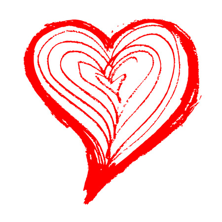 Hand drawn heart icon signのイラスト素材