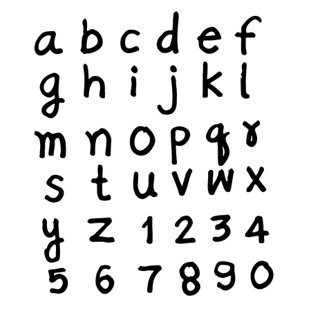 Doodle hand drawn font designのイラスト素材