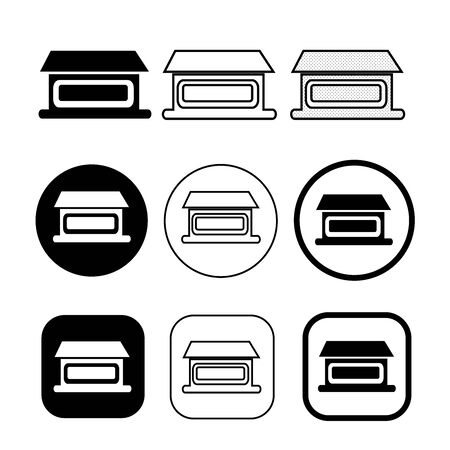 simple house symbol and home icon signのイラスト素材