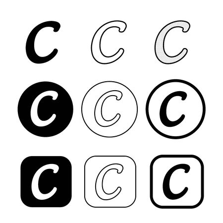 Copyright icon symbol signのイラスト素材