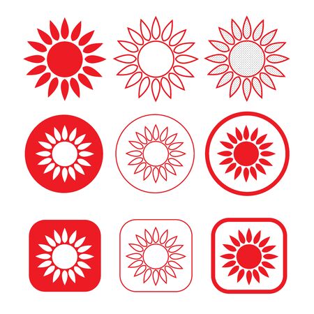 simple sun icon sign designのイラスト素材