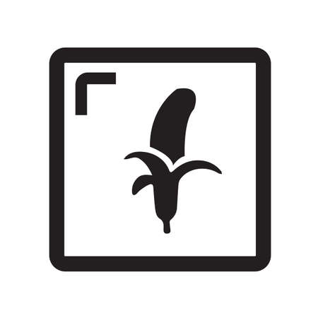 Simple banana icon sign designのイラスト素材