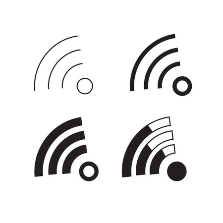 wifi symbol iconのイラスト素材