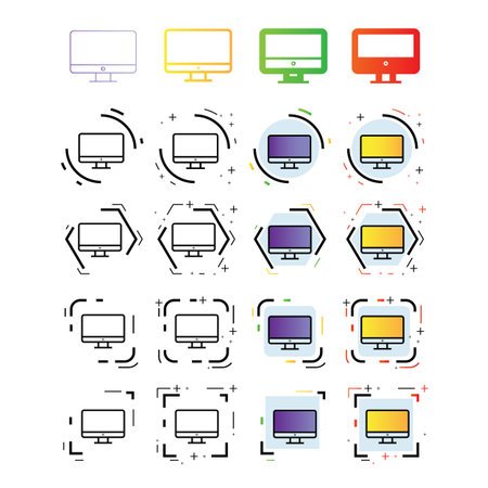 computer monitor iconのイラスト素材