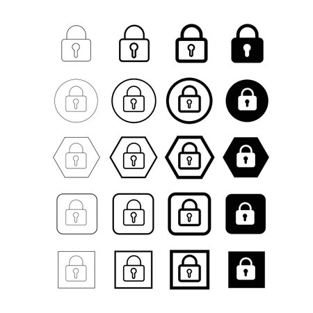 lock iconのイラスト素材