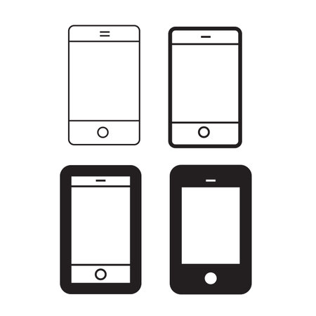 Mobile icon , smartphone icon illustrationのイラスト素材