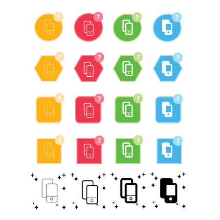 Mobile icon , smartphone icon illustrationのイラスト素材