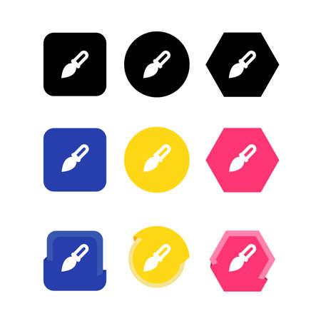paint brush iconのイラスト素材