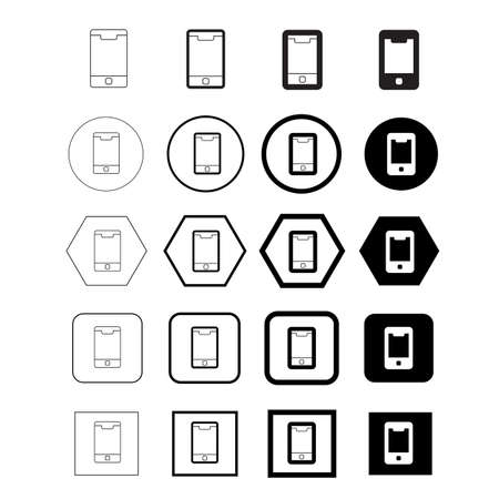 Mobile icon , smartphone icon illustrationのイラスト素材