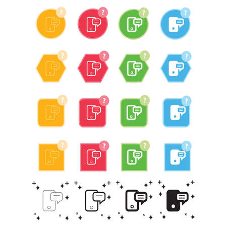 Speech bubble icon Talk and thinkのイラスト素材