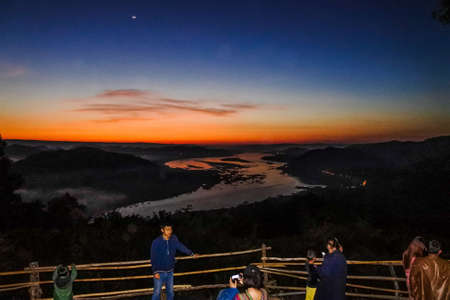morning sunlight  Mekong River  Phu Huay Isan Sangkhom District, Nong Khai province, Thailand