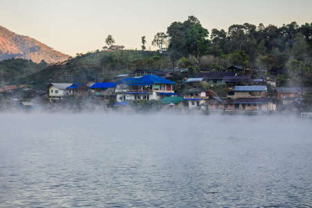 Ban Rak Thai, Chinese home in tea field , Mae Hong Son, Thailand