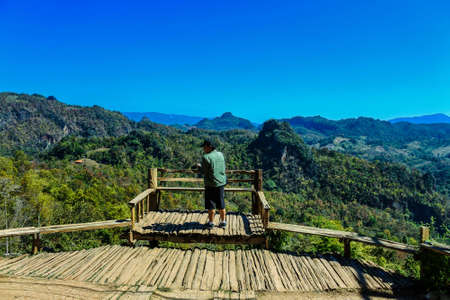 Ban Rak Thai, Chinese home in tea field , Mae Hong Son, Thailand