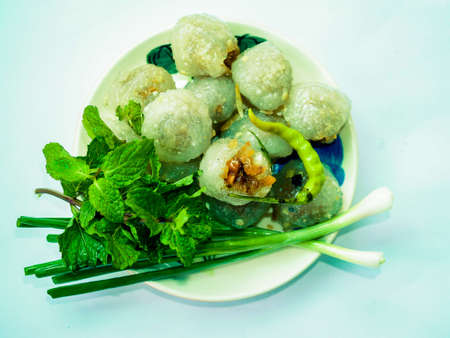 Thai dessert food ,street food , Saku Sai Moo