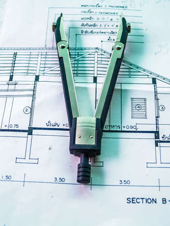 Architectural blueprint plan design