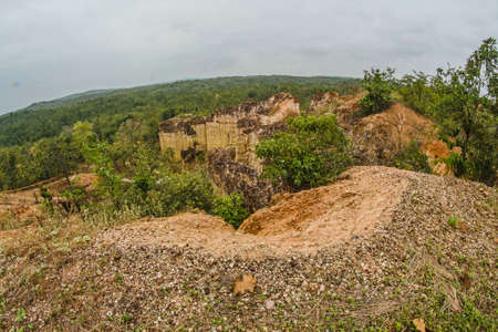 Cliff stone of Pha Chor at the Doi Lo district Chiang Mai, in Thailand