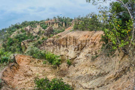 Cliff stone of Pha Chor at the Doi Lo district Chiang Mai, in Thailand