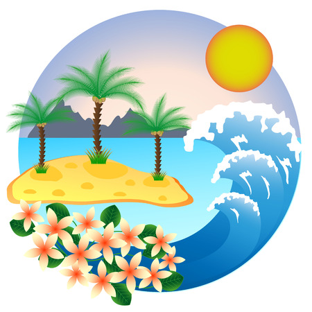 illustration  Two palmのイラスト素材