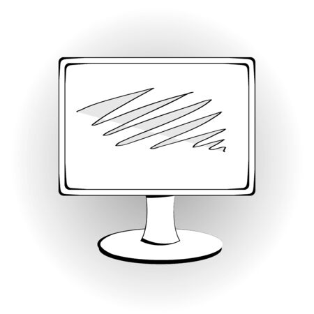 Vector computer display isolated on white. EPS 10のイラスト素材