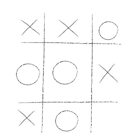 Doodle Tic Tac Toe Xo Game の素材 Fy ストックフォトのamanaimages Plus
