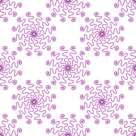 Stylish seamless pattern. Lilac curls.