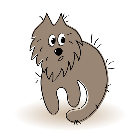 Vector shaggy and dirty animal. のイラスト素材