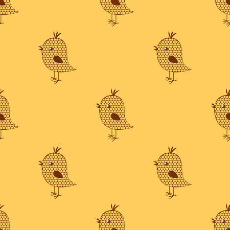 seamless cute birds colorful cartoon pattern. eps 10のイラスト素材