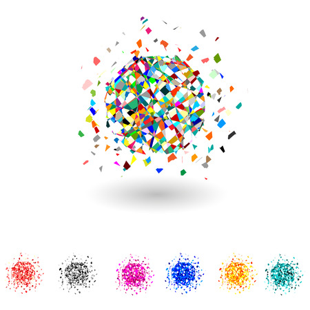 Vector color explosion. Vector illustration.のイラスト素材