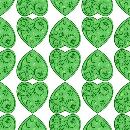 patterned heartのイラスト素材