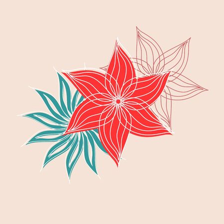 lace flowers decoration elementのイラスト素材