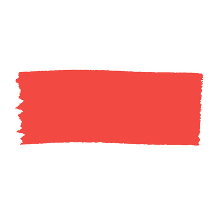 Red brush stroke isolated on white background.のイラスト素材