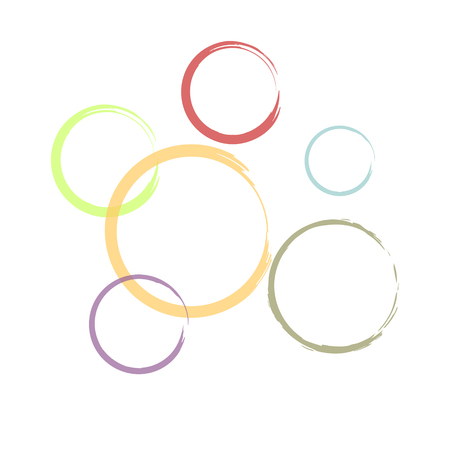 Abstract background of colored rings.のイラスト素材