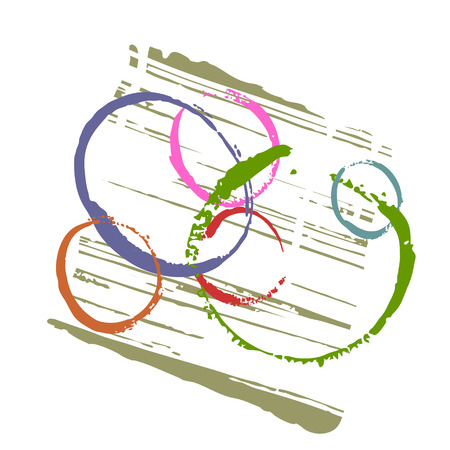 Abstract background rough dabs of paint on the wall.のイラスト素材