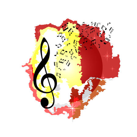 Abstract color music background. EPS 10のイラスト素材