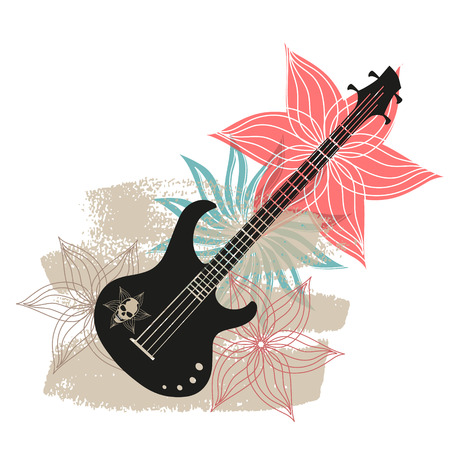 Abstract with bass on a light background.のイラスト素材