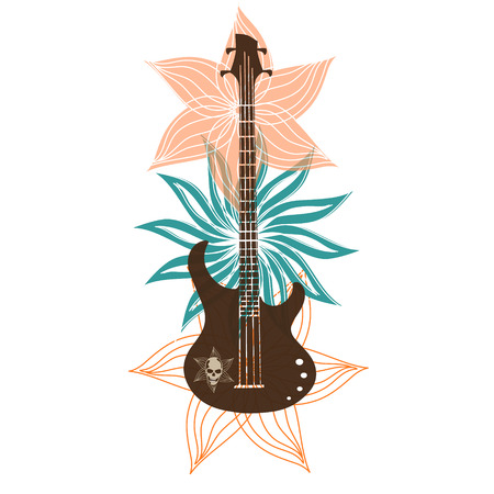 Abstract with bass on a light background.のイラスト素材