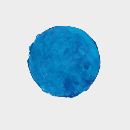 Round blue spot of paint. Vector acrylic texture.のイラスト素材